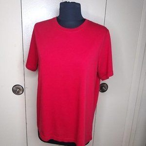 LL Bean Dark Red Short Sleeves Tee Sz S